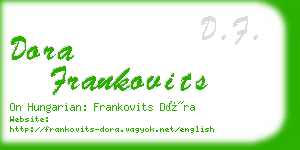 dora frankovits business card